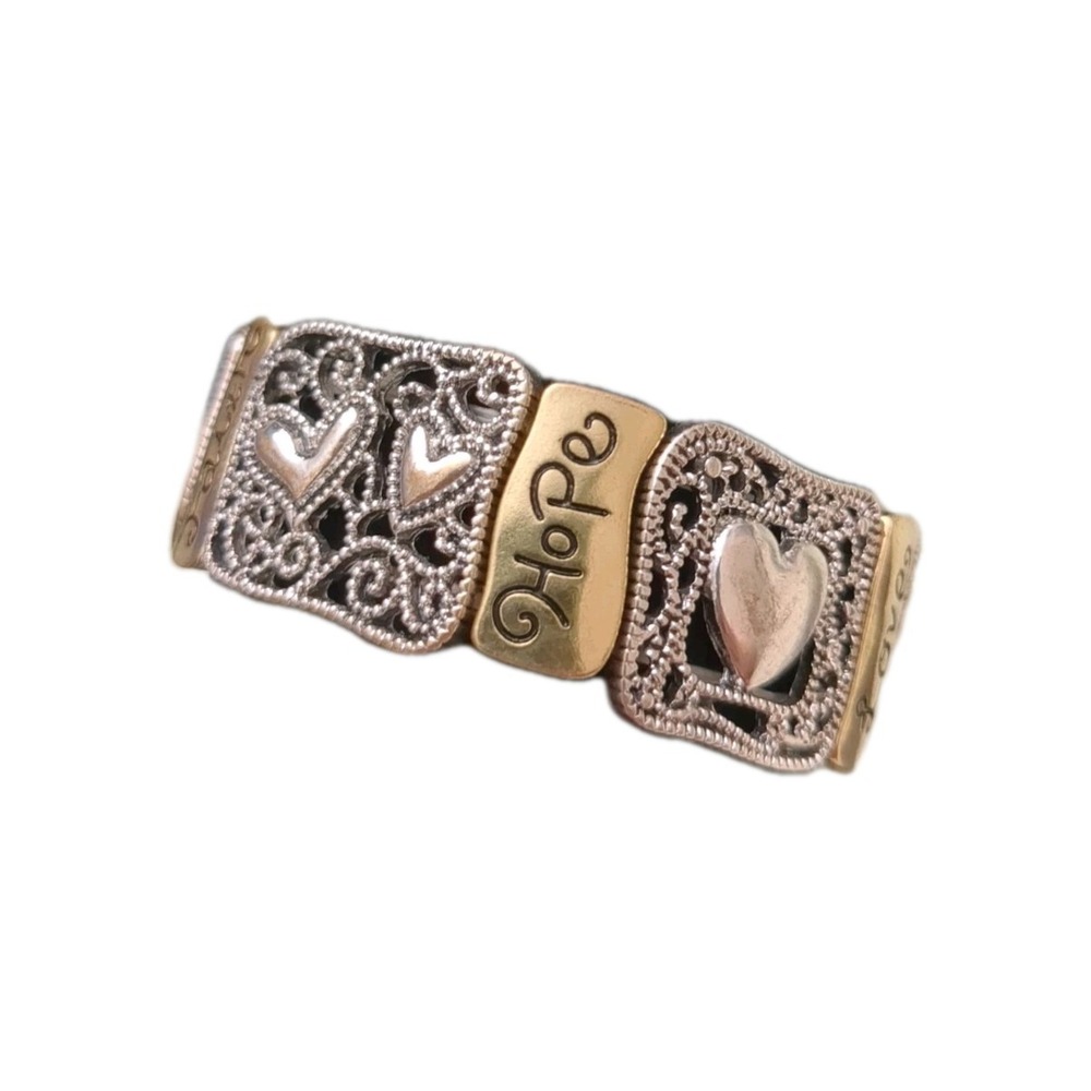 Pre-owned 1 Corinthians‎ 13 Faith Hope Love Stretch Bracelet Christian Scripture